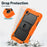 For Samsung Galaxy Tab A11 / A9 Case Kickstand Tablet Cover with Shoulder Strap - Orange - 7