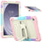 For Samsung Galaxy Tab A9+ (SM-X210 / X215 / X216) Defender Case Kickstand Tablet Cover with Shoulder Strap - Colorful Pink - 1