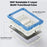 For Samsung Galaxy Tab A11+ / A9+ PC+Silicone Case Rugged Kickstand Tablet Cover - Beige+Cyan Blue - 3
