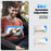 For Samsung Galaxy Tab A11+ / A9+ PC+Silicone Case Rugged Kickstand Tablet Cover - Beige+Cyan Blue - 7