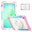For Samsung Galaxy Tab A11+ / A9+ Case Kickstand Armor Defender Tablet Cover with Shoulder Strap - Colorful Pink - 1