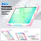 For Samsung Galaxy Tab A11+ / A9+ Case Kickstand Armor Defender Tablet Cover with Shoulder Strap - Colorful Pink - 6