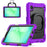 For Samsung Galaxy Tab A11 / A9 PC+Silicone Case Impact Resistant Kickstand Tablet  Cover with Shoulder Strap - Purple - 2