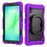 For Samsung Galaxy Tab A11 / A9 PC+Silicone Case Impact Resistant Kickstand Tablet  Cover with Shoulder Strap - Purple - 3