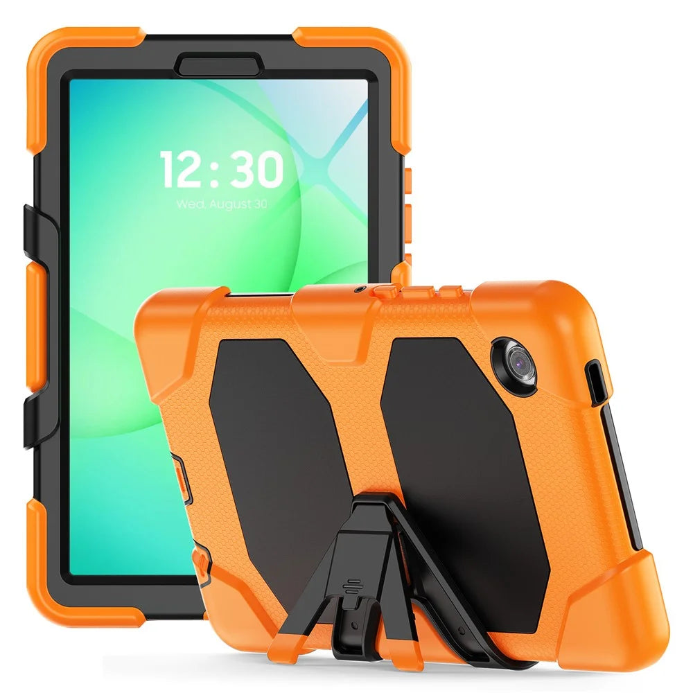 For Samsung Galaxy Tab A11 / A9 Cover PC+Silicone Anti-Fall Dustproof Tablet Case - Orange - 1