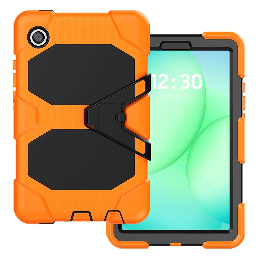 For Samsung Galaxy Tab A11 / A9 Cover PC+Silicone Anti-Fall Dustproof Tablet Case - Orange - 2