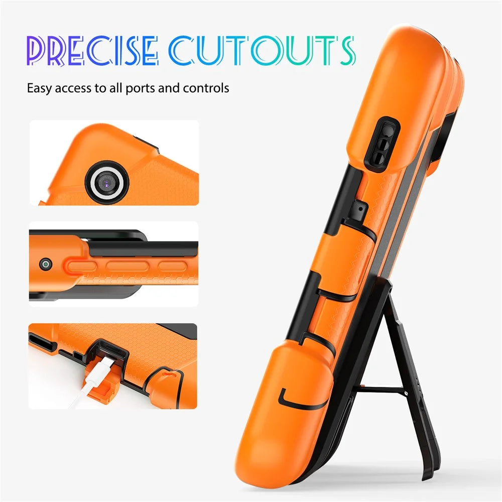 For Samsung Galaxy Tab A11 / A9 Cover PC+Silicone Anti-Fall Dustproof Tablet Case - Orange - 7