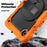 For Samsung Galaxy Tab A11 / A9 Kickstand Cover PC + Silicone Tablet Case with Shoulder Strap - Black+Orange - 4