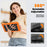 For Samsung Galaxy Tab A11 / A9 Kickstand Cover PC + Silicone Tablet Case with Shoulder Strap - Black+Orange - 7