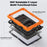 For Samsung Galaxy Tab A11+ / A9+ Protective Cover PC+Silicone Kickstand Tablet Case - Black+Orange - 3