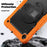For Samsung Galaxy Tab A11+ / A9+ Protective Cover PC+Silicone Kickstand Tablet Case - Black+Orange - 4