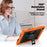 For Samsung Galaxy Tab A11+ / A9+ Protective Cover PC+Silicone Kickstand Tablet Case - Black+Orange - 5