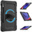 For Samsung Galaxy Tab S9 FE+ SM-X610 SM-X616B PC+Silicone Tablet Cover with Kickstand - Black+Black - 2