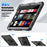 For Samsung Galaxy Tab S9 FE+ SM-X610 SM-X616B PC+Silicone Tablet Cover with Kickstand - Black+Black - 6