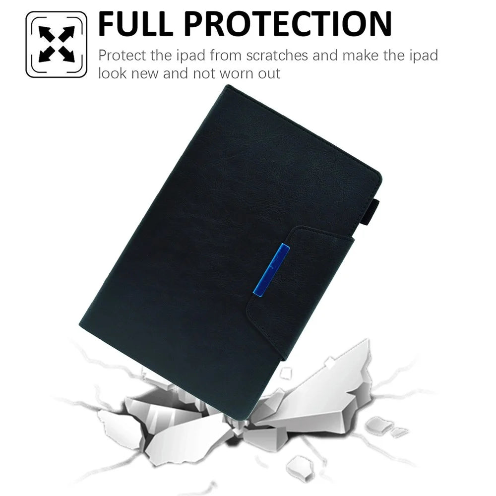 For Samsung Galaxy Tab A11+ / A9+ X210 / X215 / X216B Leather Case Stand Tablet Cover Wake / Sleep Enabled - Black - 5