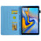 For Samsung Galaxy Tab A11 / A9 X110 / X115 Leather Case Auto Wake / Sleep Pattern Tablet Cover - Blue Checkerboard - 2