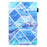 For Samsung Galaxy Tab A11 / A9 X110 / X115 Leather Case Auto Wake / Sleep Pattern Tablet Cover - Blue Checkerboard - 6