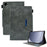 For Samsung Galaxy Tab A11 / A9 X110 / X115 PU Leather Case Smart Flip Protective Tablet Cover - Grey - 1
