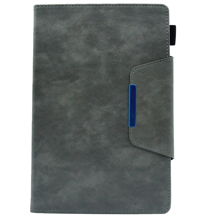 For Samsung Galaxy Tab A11 / A9 X110 / X115 PU Leather Case Smart Flip Protective Tablet Cover - Grey - 7