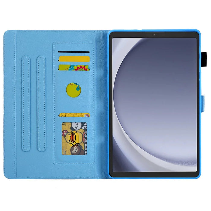For Samsung Galaxy Tab A11 / A9 X110 / X115 Flip Stand Case PU Leather Pattern Tablet Cover - Two Cats - 3