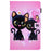 For Samsung Galaxy Tab A11 / A9 X110 / X115 Flip Stand Case PU Leather Pattern Tablet Cover - Two Cats - 7
