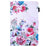 For Samsung Galaxy Tab A9 X110 / X115 Leather Folio Case Auto Sleep / Wake Pattern Sleeve Cover - Roses - 7