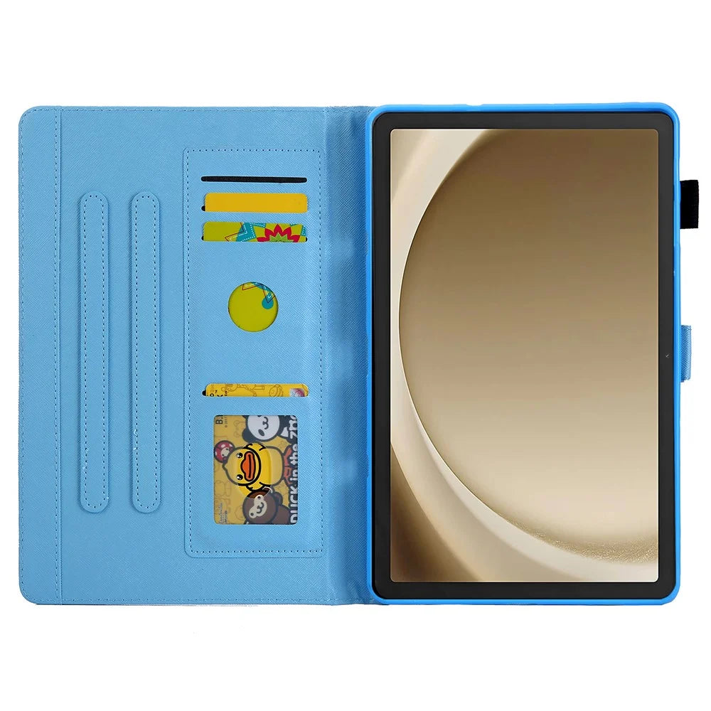 For Samsung Galaxy Tab A11+ / A9+ X210 / X215 / X216B Leather Smart Case Pattern Flip Tablet Cover - Star Picking Girl - 3