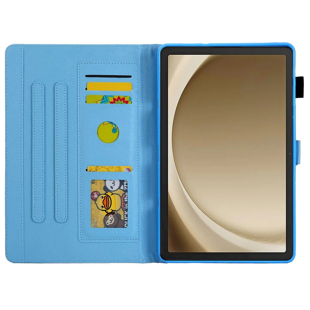 For Samsung Galaxy Tab A11+ / A9+ X210 / X215 / X216B PU Leather Stand Cover Smart Pattern Tablet Case - Starry Sky - 3
