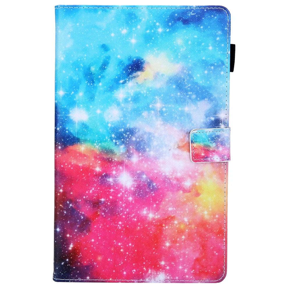 For Samsung Galaxy Tab A11+ / A9+ X210 / X215 / X216B PU Leather Stand Cover Smart Pattern Tablet Case - Starry Sky - 7