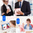 For Samsung Galaxy Tab A9 PC+Silicone Case T-Shaped Kickstand Protective Tablet Cover - Rose Gold - 4