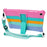 For Samsung Galaxy Tab A9+ X210 / X215 / X216 Silicone Case Kickstand Tablet Cover with Lanyard - Colorful Pink - 2