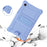 For Samsung Galaxy Tab A9 Retro Texture Silicone Case Kickstand Tablet Cover with Shoulder Strap - Light Purple - 3