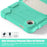 For Samsung Galaxy Tab A9 Tablet Case Anti-drop Kickstand PC+Silicone Protective Cover - Mint Green - 3