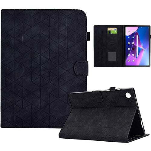 For Lenovo Tab M10 (Gen 3) Case PU Leather Tablet Cover with Card Holder - Black - 1