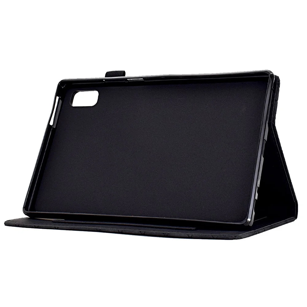 For Lenovo Tab P11 Gen 2 TB-350 Case PU Leather Card Slots Tablet Stand Cover - Black - 3