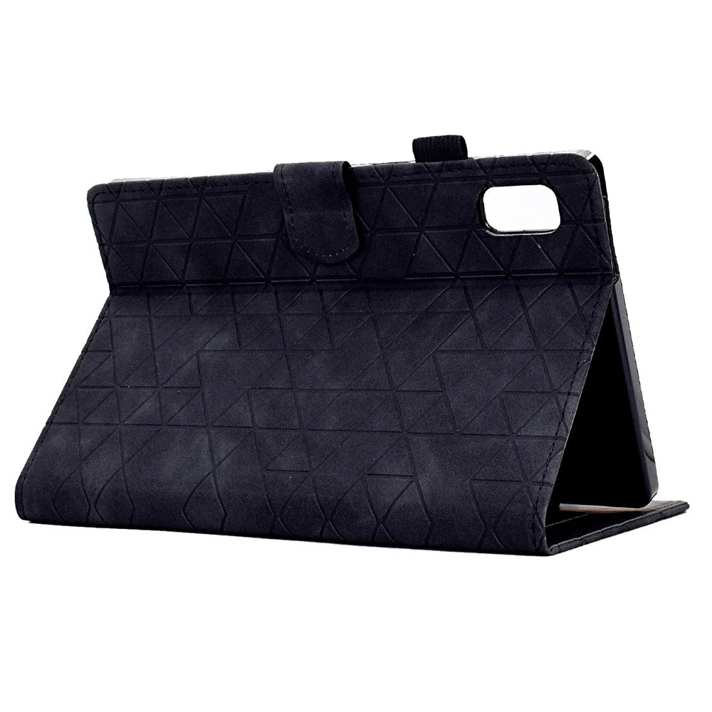 For Lenovo Tab P11 Gen 2 TB-350 Case PU Leather Card Slots Tablet Stand Cover - Black - 4
