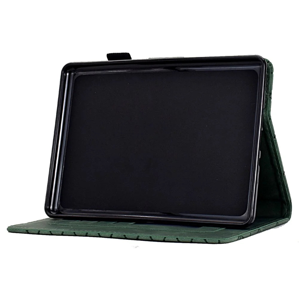 For Amazon Kindle 11th (2024) / 6'' (2022) Case Anti-Drop PU Leather Rhombus Pattern Stand E-Reader Cover - Green - 3
