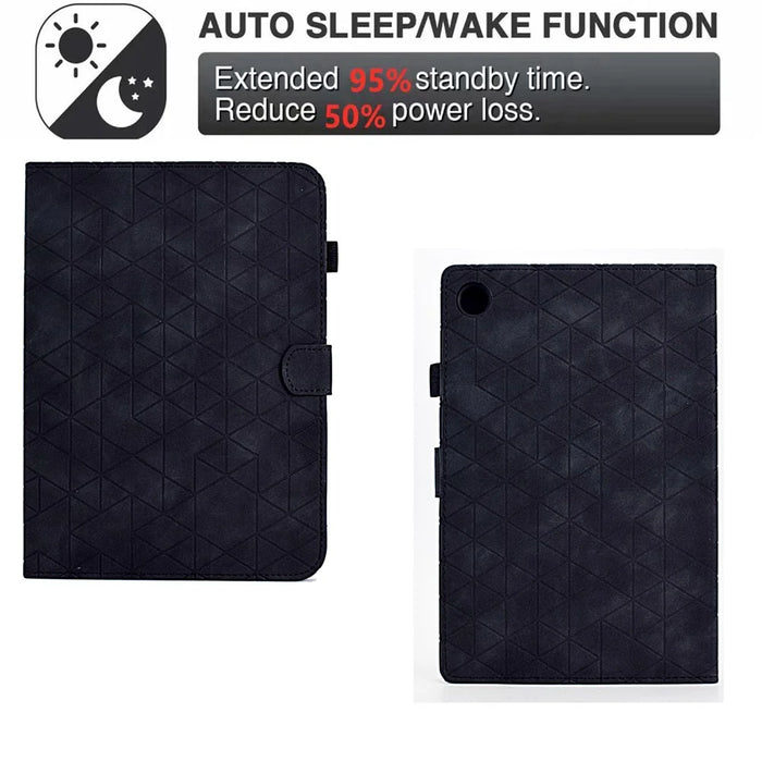 For Samsung Galaxy Tab A8 10.5 (2021) X200 X205 / (2022) Case Card Holder Tablet Leather Cover - Black - 6