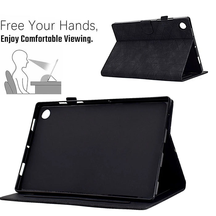 For Samsung Galaxy Tab A8 10.5 (2021) X200 X205 / (2022) Case Card Holder Tablet Leather Cover - Black - 7