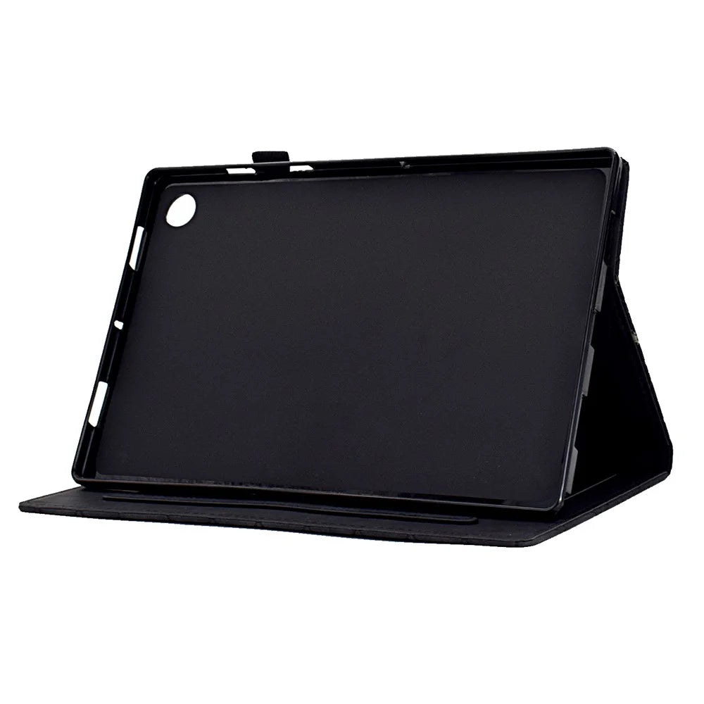 For Samsung Galaxy Tab A9+ Leather Case Card Holder Tablet Cover - Black - 3
