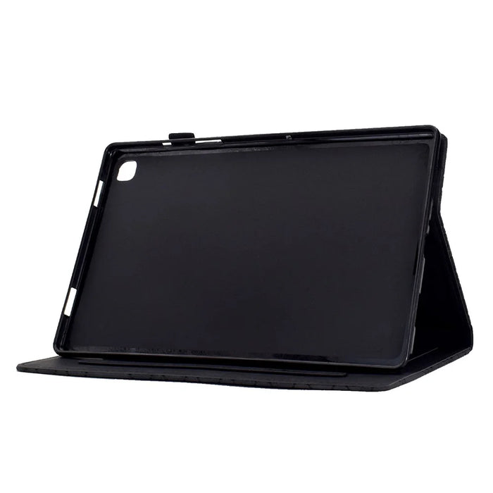 For Samsung Galaxy Tab A 10.1 (2019) T510 T515 Case Rhombus Imprinted Leather Tablet Cover - Black - 3