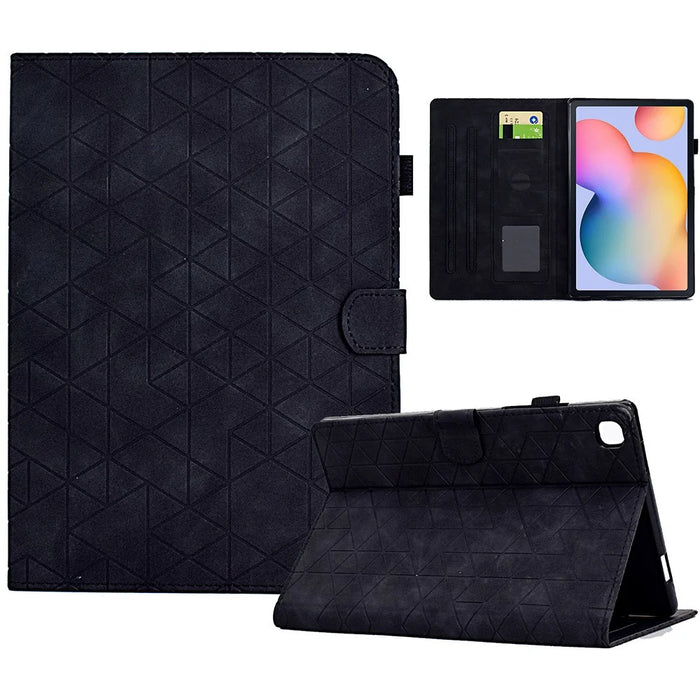 For Samsung Galaxy Tab S6 Lite (2024) / S6 Lite (2022) / S6 Lite (2020) SM-P610 P615 Case PU Leather Tablet Cover - Black - 1