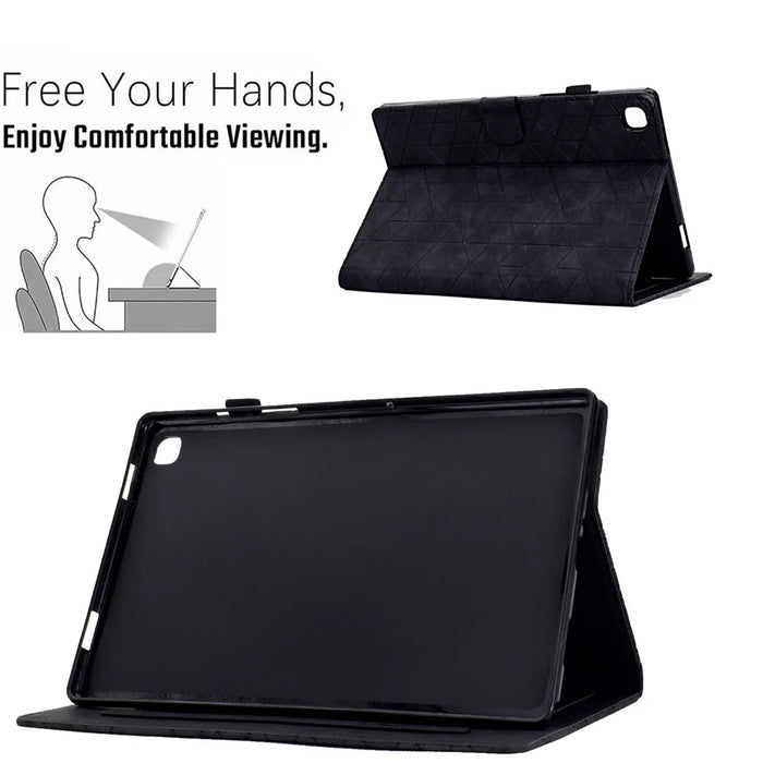 For Samsung Galaxy Tab S6 Lite (2024) / S6 Lite (2022) / S6 Lite (2020) SM-P610 P615 Case PU Leather Tablet Cover - Black - 7