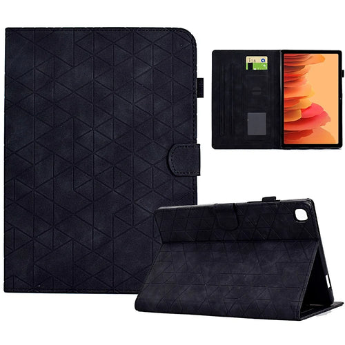 For Samsung Galaxy Tab A7 10.4 (2020) / (2022) T500 / T505 Tablet Case Pattern Imprinted PU Leather Flip Cover - Black - 1
