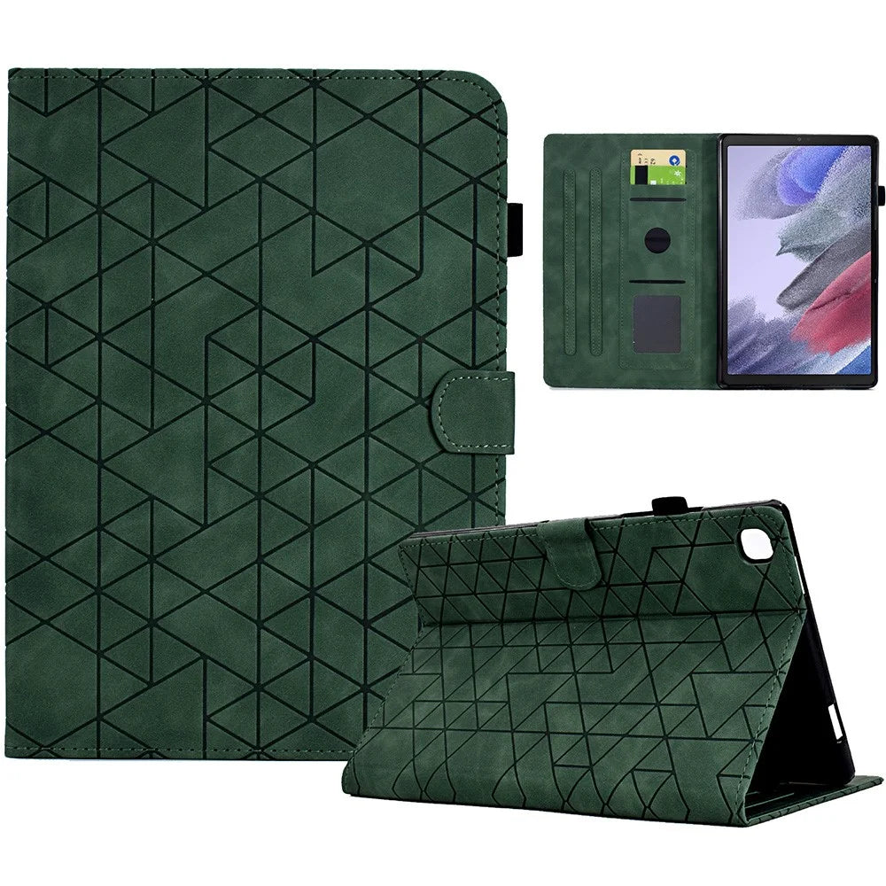 For Samsung Galaxy Tab A7 Lite 8.7-inch T220 / T225 Shockproof Case Auto Wake / Sleep PU Leather Stand Cover - Green - 1