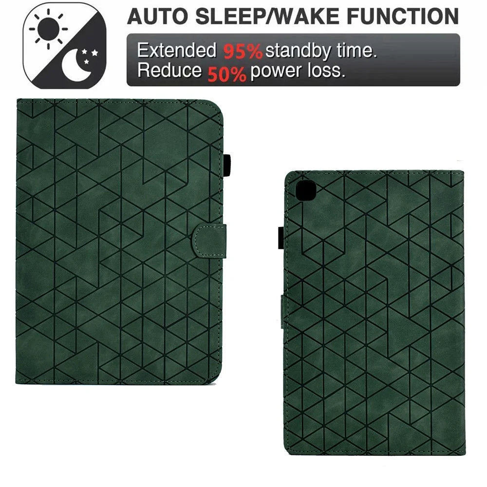 For Samsung Galaxy Tab A7 Lite 8.7-inch T220 / T225 Shockproof Case Auto Wake / Sleep PU Leather Stand Cover - Green - 6