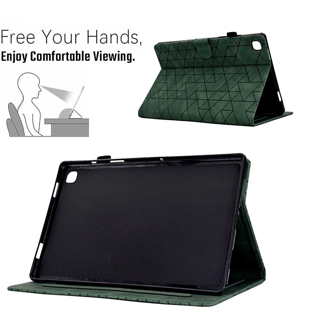 For Samsung Galaxy Tab A7 Lite 8.7-inch T220 / T225 Shockproof Case Auto Wake / Sleep PU Leather Stand Cover - Green - 7