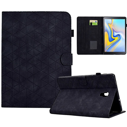 For Samsung Galaxy Tab A 10.5 (2018) T590 T595 PU Leather Case Card Slot Protective Tablet Cover - Black - 1