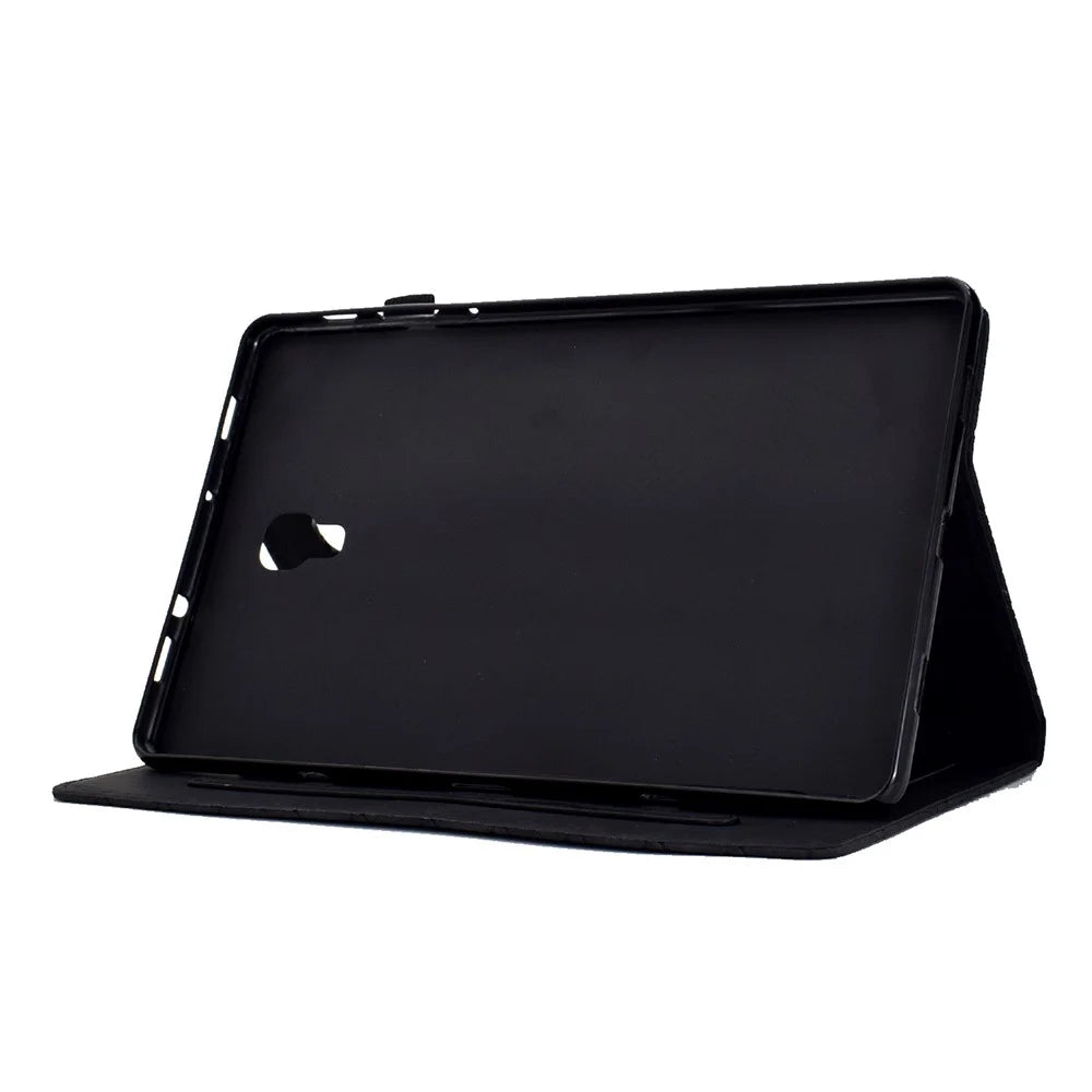 For Samsung Galaxy Tab A 10.5 (2018) T590 T595 PU Leather Case Card Slot Protective Tablet Cover - Black - 3