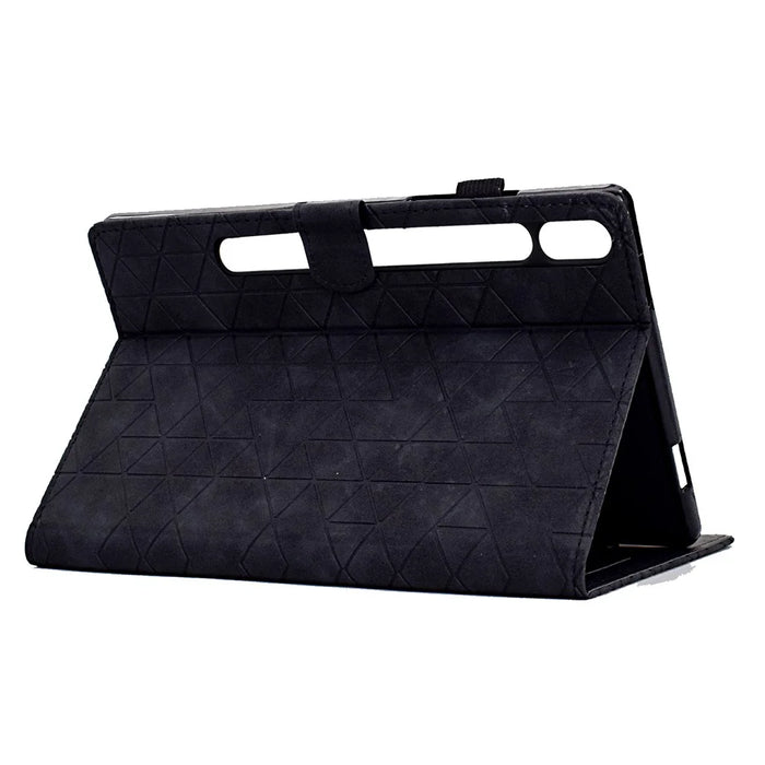 For Samsung Galaxy Tab S8 X700 X706 / Tab S7 T870 T875 Case Pattern Imprinted PU Leather Tablet Cover - Black - 4